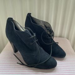 ankle  oasis navy suede laced heel boot shoe size 39