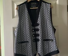 Stylish black & white vest