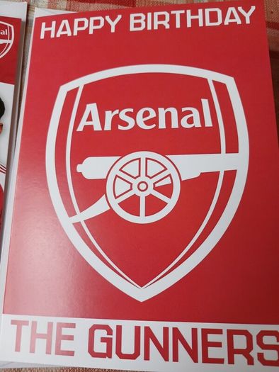 3 x Arsenal birthday cards