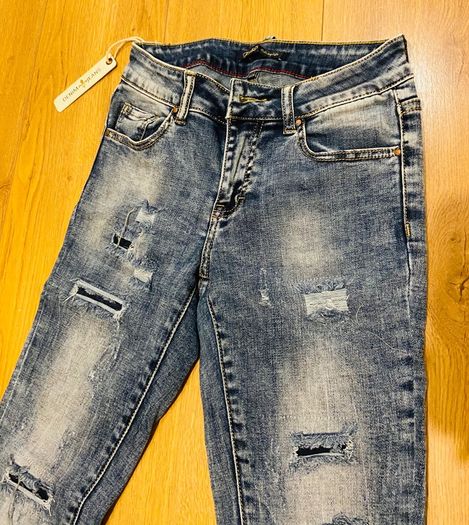 Toxic3 ripped blue denim jeans xs/6