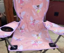 Fairy kids camping chair in pink carry bag new