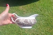 Vintage iron stone gravy bowl postage possible