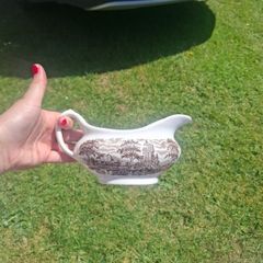Vintage iron stone gravy bowl postage possible