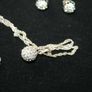 Silver 925 Earrings and a Necklace with a Pendant length 19" - 4,3g Image 4