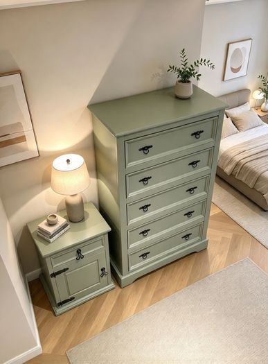 Chest of Drawers and Bedside Locker