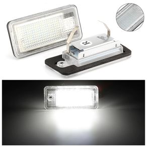 2Pcs License Plate Light For Audi A3 S3 A4 S4 B6 A6 S6 A8 S8 LED Light For Car License Number Plate Light Lamp Car Lights