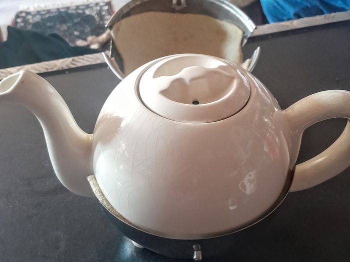 Large Celtic silver plated insulated teapot