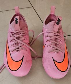 Pink Kids Football Boots