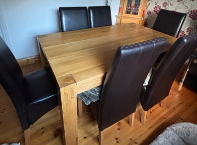 dining table and chairs