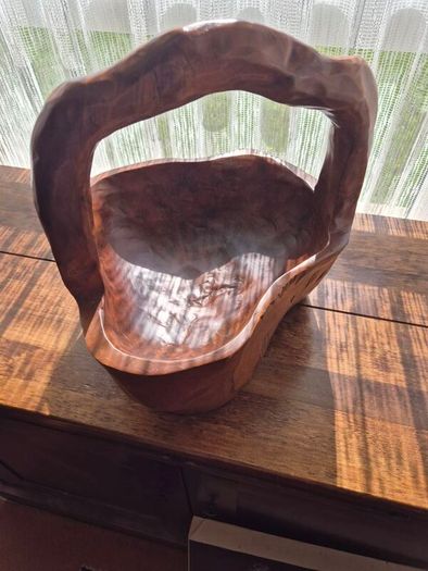 Vintage Teak Carved Fruit Basket , 5kg , Perfect Condition