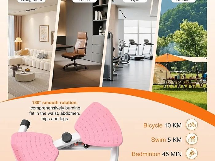 Waist Twist Sculptor Machine, Waist Trainer Disc for Weight Loss, Waist Relax, Ab Training, Balance Training, Foot Massage, Noiseless Home Exercise Equipment With Resistance Band