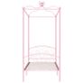 Canopy Bed Frame Pink Metal 90x200 cm Image 3