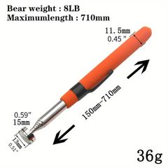 1pc Retractable Pickup Stick, 8LB Magnetic Pickup Pen, Pen Shaped Pickup Tool, Telescopic Magnetic Pickup Stick, Precision Telescopic Magnet Pick-Up Tool, Strong Magnetic Suction Rod