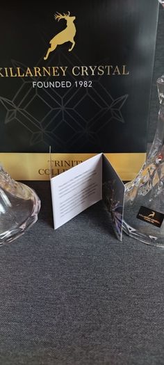 Killarney Crystal Two Candlesticks.