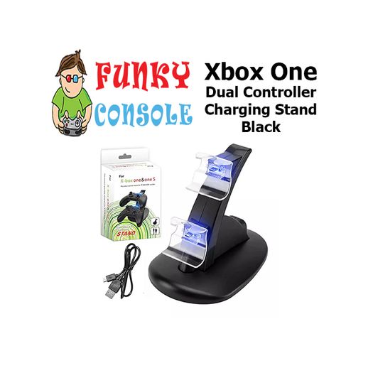Xbox One S X Controller Dual Charger Docking Station Charging Stand Dock Black