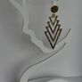 Gold Chevron Geo Hollow Out Earrings Image 9