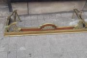 a antique solid brass fire fender date 1860