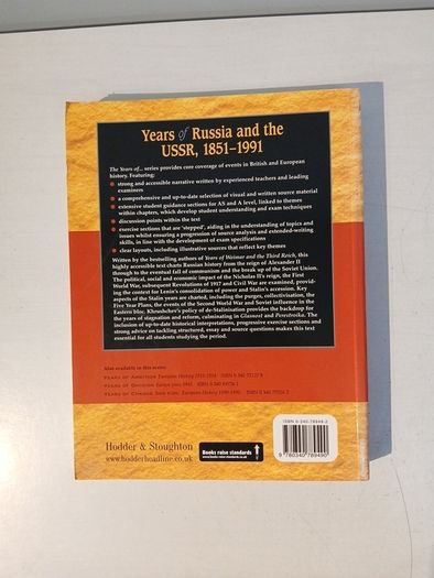 Years of Russia and the USSR, 1851 - 1991 by David Evans & Jane Jenkins