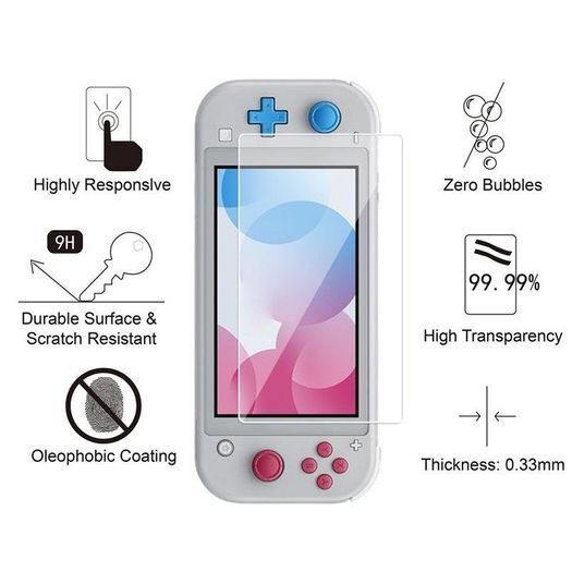 Nintendo Switch Lite Console Screen Protector Cover Premium Tempered Glass 9H