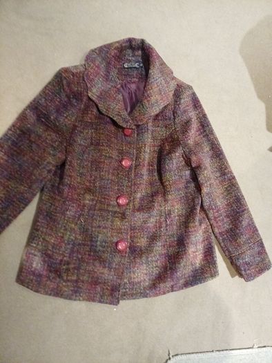 Castle of Ireland Purple Wool/Mix Jacket Size 16