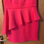 Cerise pink dress with beautiful cut Size 16 Image 2
