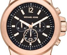 Michael Kors Men's Chronograph Watch (MK8184) - Rose Gold & Black Silicone Michael Kors Watch, MK8184, Men's Watch, Designer Watch, Rose Gold Watch, Chronograph Watch, Black Silicone Strap, Rubber Strap Watch, MK Watch, Men's Jewellery, Watch Collecti
