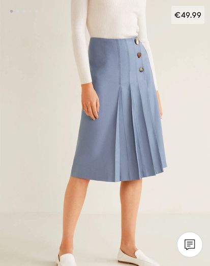 linen pleated skirt from Mango