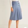 linen pleated skirt from Mango Image 4