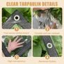 Clear Tarpaulin Waterproof Heavy Duty 2mx3m PVC Transparent Sheet with Reinforced Edges & Eyelets for Camping,Garden,Gazebo & Outdoor Roof Protection Image 2