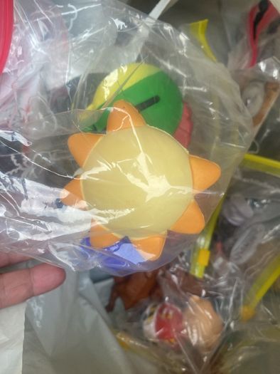 bag of toys and figures