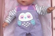 Small baby doll with onesie &amp; headband EUC