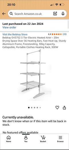 Heated clothes drying rack