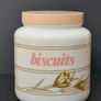 Candlelight England Milk Glass Canisters Flour & Biscuits vintage Jars Set Image 2
