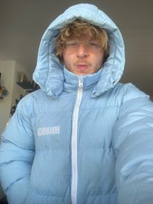 Sky Blue Hoodrich Puffer Jacket need gone asap