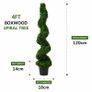 Pair of Artificial 120cm 4ft Boxwood Spiral Topiary Image 3