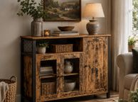 main image for ad Industrial Sideboard Storage Cabinet Brown Black 110 cm