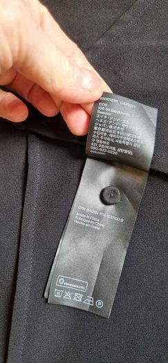 COS black satin bias cut dress
