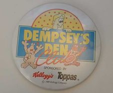 Vintage 1989 Dempseys Den Club Pin Badge Zig and Zag Kelloggs & Toppas RTE