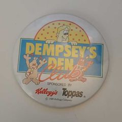 Vintage 1989 Dempseys Den Club Pin Badge Zig and Zag Kelloggs & Toppas RTE