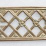 Monumental 11" Vintage Baroque Lattice Cast Brass Door Handle Image 4