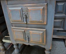 Blue Distressed Pair of Lockers