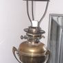 Beautiful Antique Oil Brass Standard Lamp with intricate decorative details, Converted to Electric Image 4