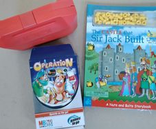 Vintage Kids Building & Games Bundle - 2003/2005 (K'NEX, Travel Operation, Interactive Book)