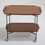 Vintage Swedish Teak Two Tier Serving Cart by Firma Glas & Tra, 1950s Image 9