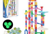 Marble Run Set 230 PCS with Motorized Elevator &amp; 15 Marbles |STEM Building Toy for Kids