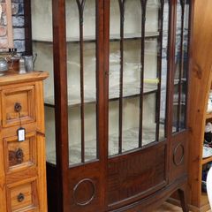 Edwardian Gothic-Arch Glazed Display Cabinet