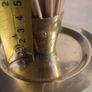 Small Brass Pot  Toothpick Set on on small brass trey. Image 6