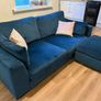 DFS Navy Plush Sofa Image 4