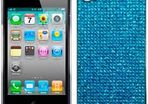 Iphone 4 / 4s Full Bling Diamante Gem Rhinestone Case Cover By Terrapin In Silver. Purple, Blue, Black & Pink Colors