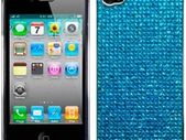 Iphone 4 / 4s Full Bling Diamante Gem Rhinestone Case Cover By Terrapin In Silver. Purple, Blue, Black & Pink Colors